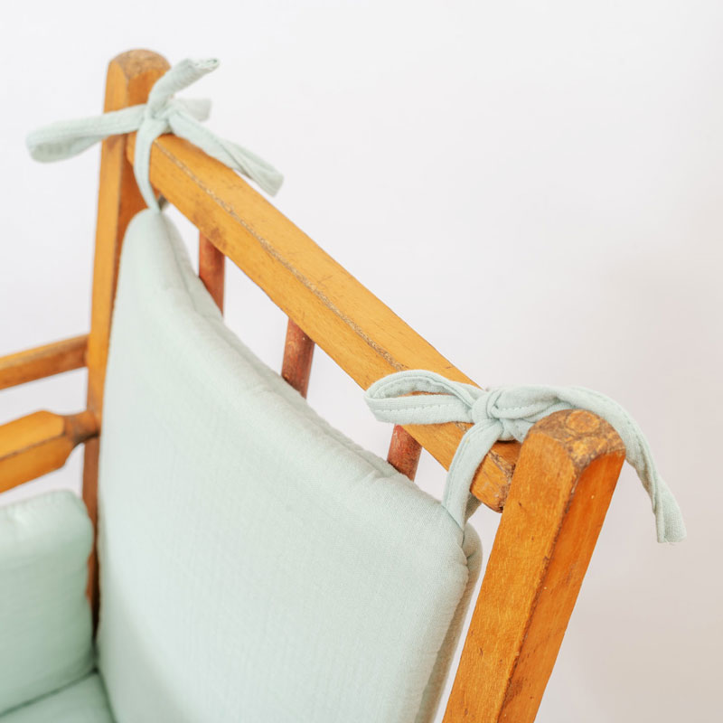 coussin de chaise haute en coton bio vert papate enfant
