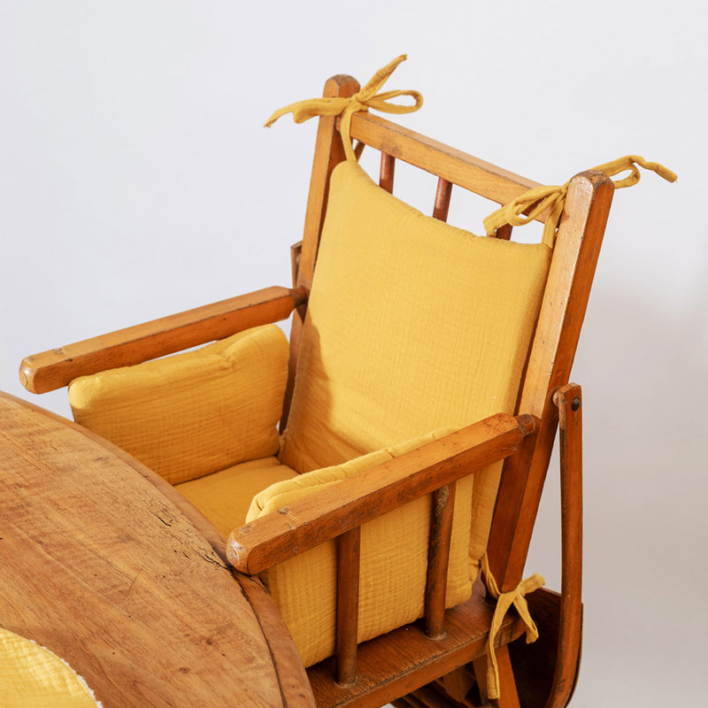 coussin de chaise haute en coton bio honey miel papate bebe