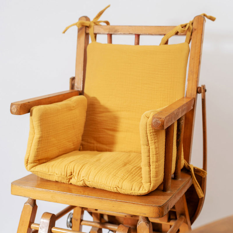 coussin de chaise haute en coton bio honey miel papate