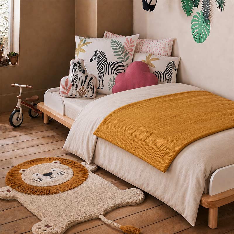 housse edredon 150 x 150 GOTS enfant coton bio honey