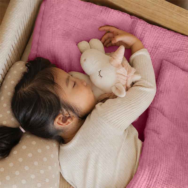 sac couchage enfant garderie en gaze coton bio rose