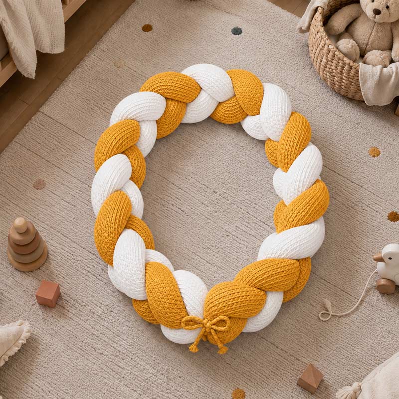 tresse lit bebe bio nid abeille 3 brins beige