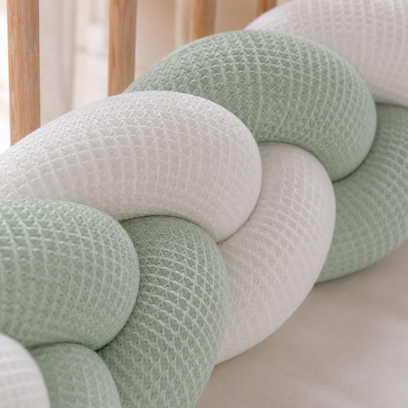 reducteur lit bebe nid abeille 3 brins vert