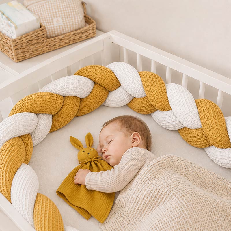 tresse lit bebe bio nid abeille 3 brins honey biologique